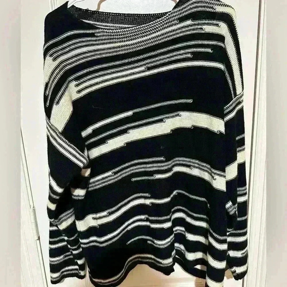 YesStyle-rarely worn-off the shoulder-striped-sweater - Picture 1 of 1